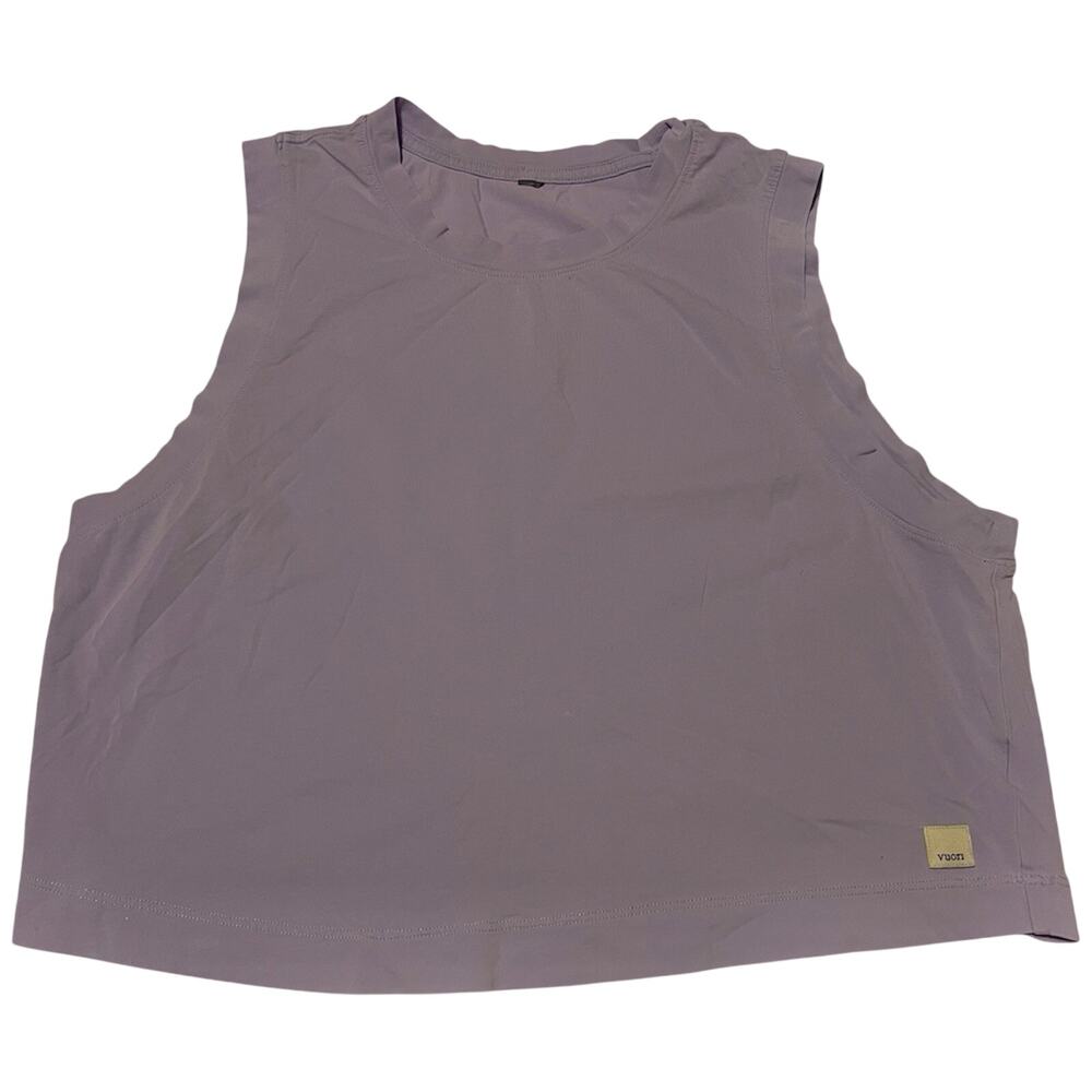 Vuori Feather Crop Tank Top Women’s Small Zinnia Lavender Muscle Athletic VW1119